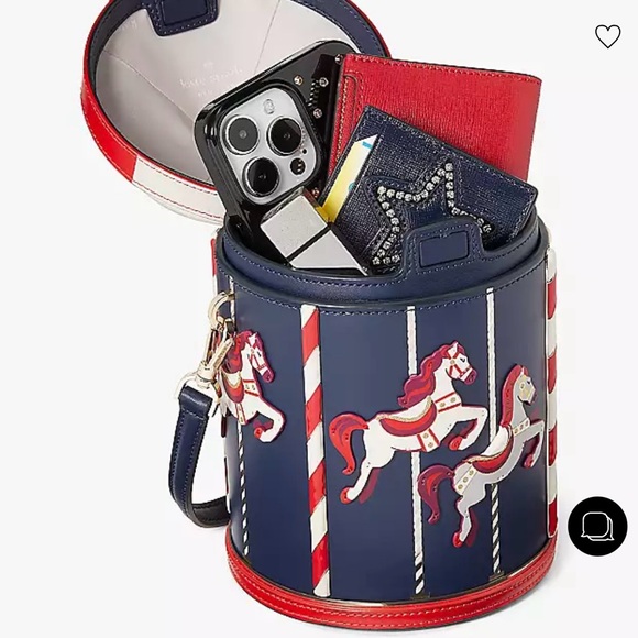 KATE SPADE WINTER WONDERS 3D CAROUSEL MERRY-GO-ROUND CROSSBODY KE578 NWT - Picture 2 of 10
